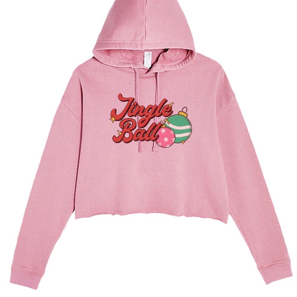 Jingle Ball Crop Hoodie, Medium